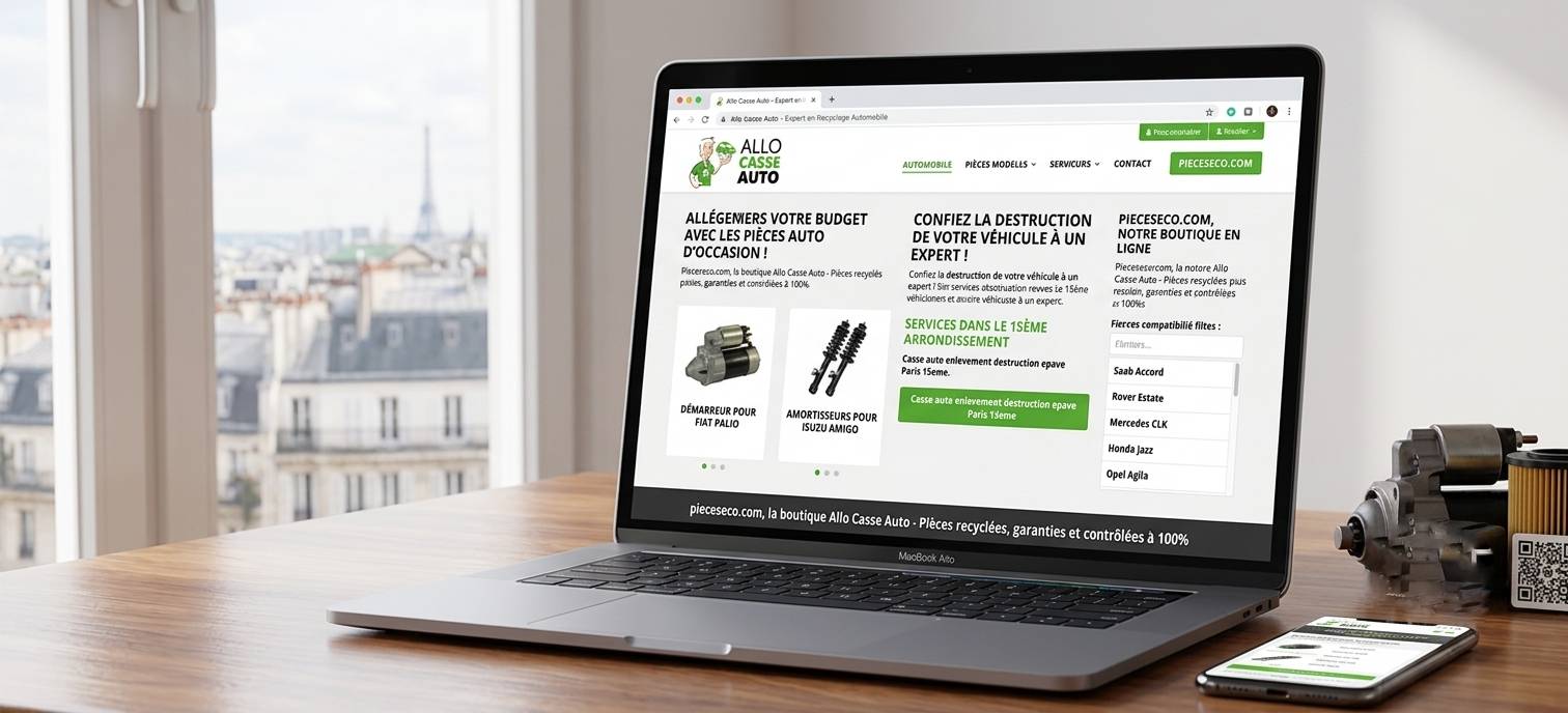 Des pièces détachées d’occasion garanties 12 mois, c’est sur allocasseauto.com.